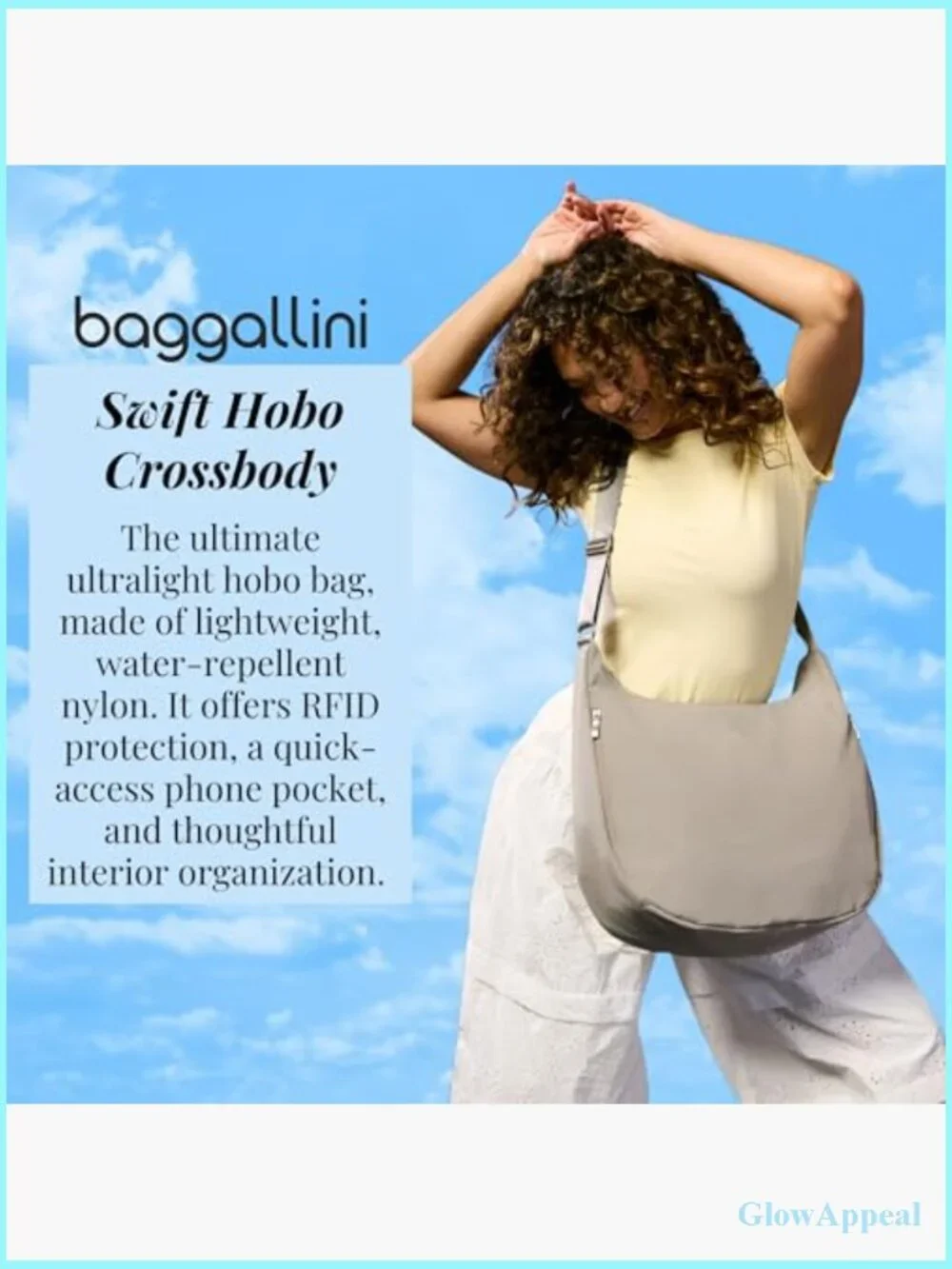 Lightweight Hobo Crossbody Bag - 15.7